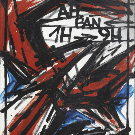 Emblema positivo, 1984, tecnica mista su tela, 30x40 cm