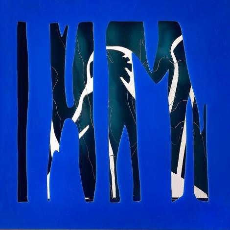 Senza titolo, 1970, tre strati sagomati, due in plexigas e l'ultimo in legno, 43,4x43,4 cm