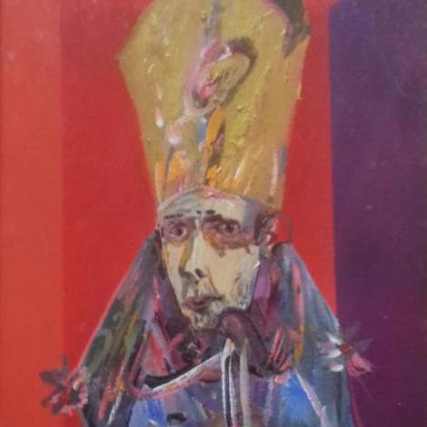 Cardinale, 2019, olio su tela, 25x35 cm