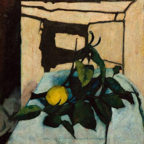 Natura morta con limone, 1937, olio su tela, cm 30x60