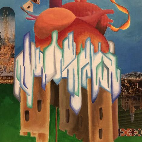 Cortina di pietra e ghiaccio, 2020, 24 x 30 cm