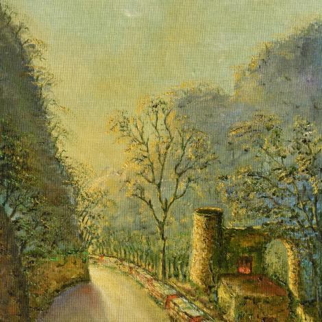 Crepuscolo, 1988, olio su tela 30 x 60 cm