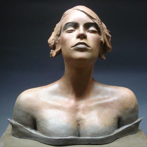 Elfo silvano, bronzo, 2008, 29x26x21 cm
