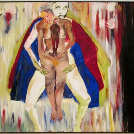 Mother, lover, daughter, 1982, olio su lino