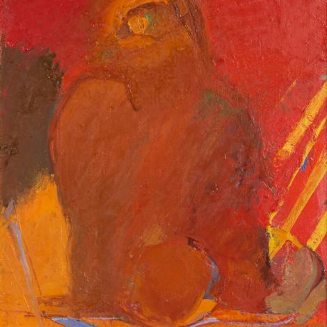 Guarda dalla soglia francese, 1967, olio su tela, 53x43cm