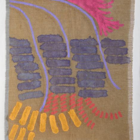 Discendente, 1997, acrilico su tela di juta 86.5 x 69.0 cm