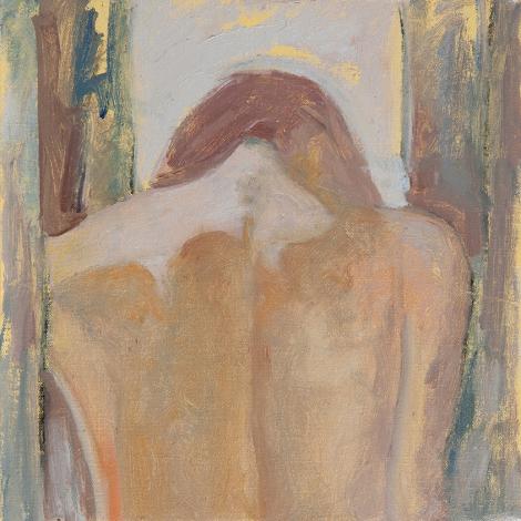 Nudo di schiena, 2007, olio su tela, 40 x 40 cm