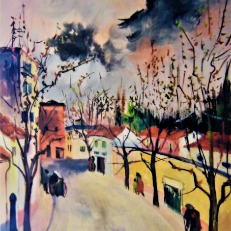 Strada a Tor di Quinto, 1949, Olio su tela cm. 36 x 47