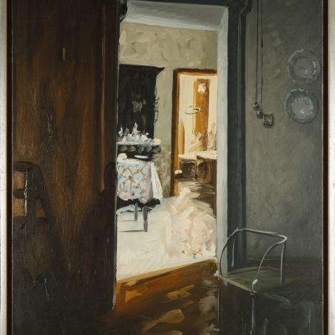 La porta, 1999, olio su tela, 90x60cm