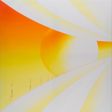 Senza titolo, 2023, olio su tela 70 x 70 cm