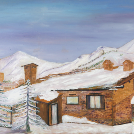 Baita a Sestrière, 70x100, olio su tela, 2006