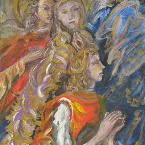Preghiera, 2016, acrilico su tela, cm 40x60