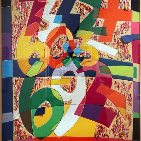 Numerica, intarsio in panno, 1980