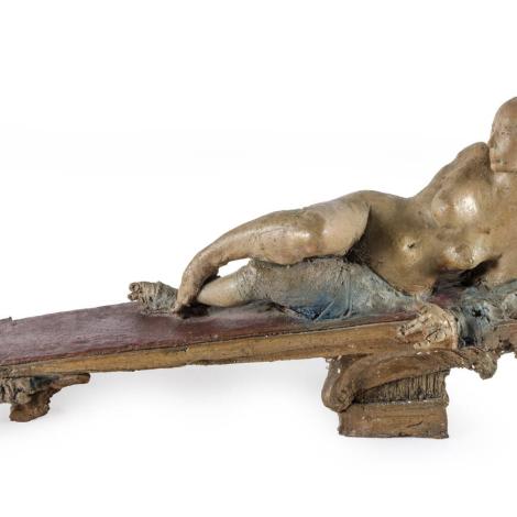 Harem, scultura in terracotta, 34x63x17cm