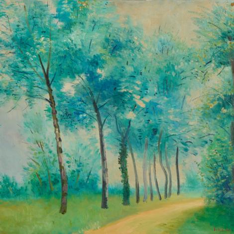 Strada in Brianza, 1959, olio su tela, 60x70cm