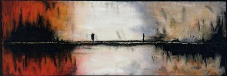 Passaggio I, 2024, tecnica mista su tela 80 x 30 cm