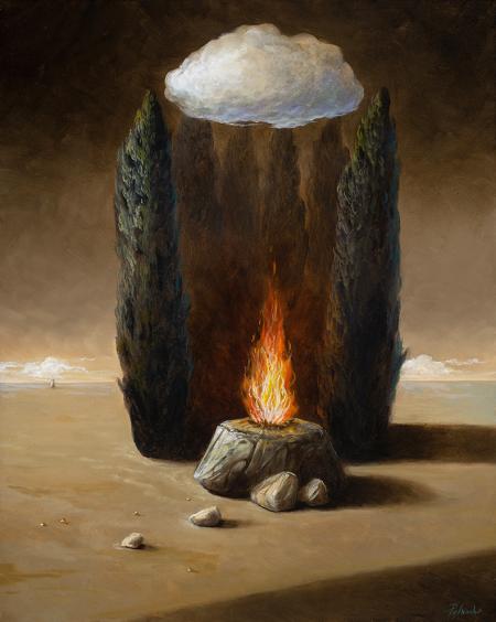 Santuario, 2025, olio su tela 40x50 cm