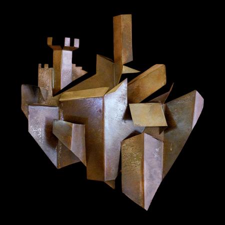 San Casciano dei Bagni, 2024, ferro arrugginito 100x100 cm
