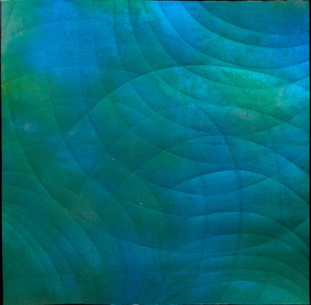 Studio liquido, 2024, ferro su smalto 30x30 cm