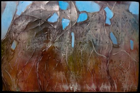 Nel bosco, 2024, ferro e smalto 60x40 cm
