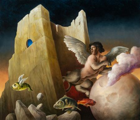 L'enigma svelato, 2024, olio su tela 121x101 cm