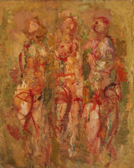 Le tre grazie, 1955, olio su tela, cm 120x95