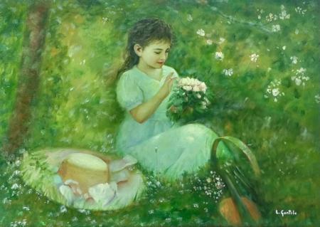 Fanciullezza, 2024, olio su tela 70 x 50 cm