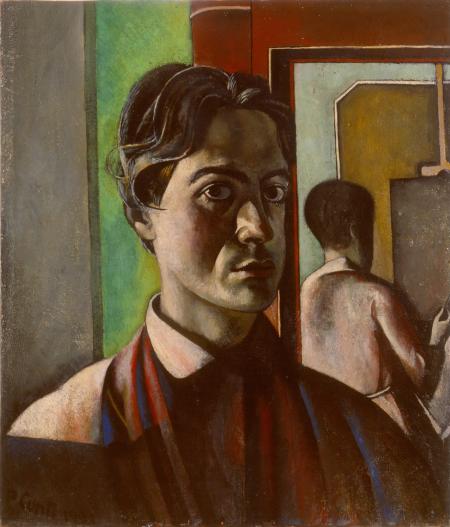 Autoritratto con lo specchio, 1921 olio su tela