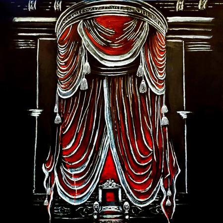 Trono, 2023, tecnica mista paste materiche e acrilici su tela 100 x 100 cm