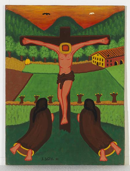 CROCIFISSIONE, 1993, acrilico su faesite, 30x40 cm