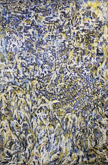 Girone Paradisiaco, 2025, acrilico su tela 100x150 cm