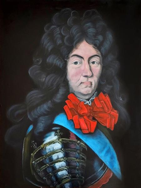 Le roi, 2024, tecnica mista paste materiche e acrilici su tela 90 x 120 cm
