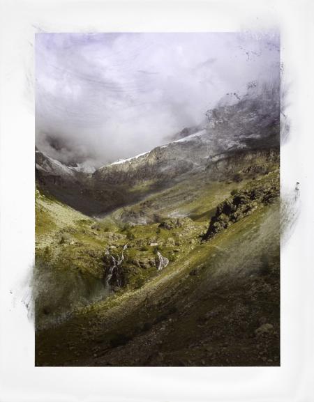 Proposte di sé, 2013 trittico, 2/3, abrasione su stampa fotografica, cm 88x68 ciascuno