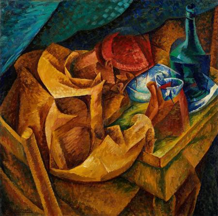 Umberto Boccioni, Il bevitore, 1914, olio su tela