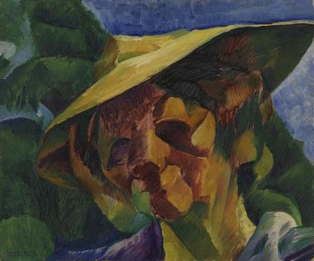 Umberto Boccioni, Testa di donna - testa della Signora Busoni, 1916, olio su tela