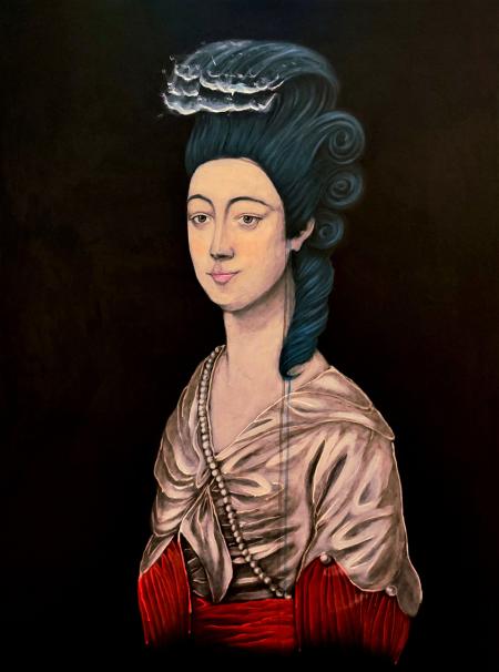 Piemonte, 2024, tecnica mista paste materiche e acrilici su tela 90 x 120 cm