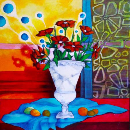 Amore, 2025, acrilico su tavola 40 x 40 cm