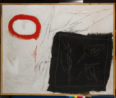 Il sigillo, 1960  tecnica mista su tela, 130x162 cm