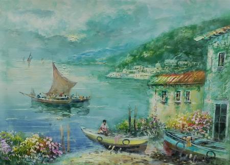 Paesaggio marino, 2024, olio su tela 70 x 50 cm