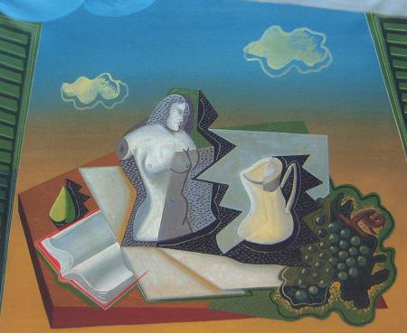 Itinerario metafisico, 1934, olio su tela, cm 100x70