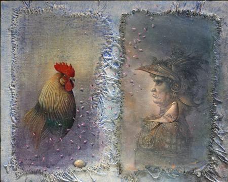 Singolar tenzone - Olio su tela e tavola cm. 40x50 - 2020