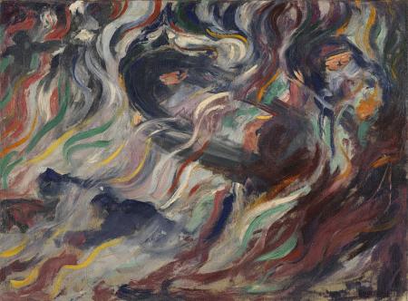 Umberto Boccioni, Stati d'animo - Gli addi, prima versione, 1911, olio su tela