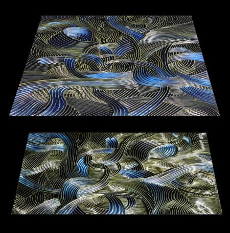 Elogio delle curve, 2024, bassorilievo in tecnica mista, 50x40 cm