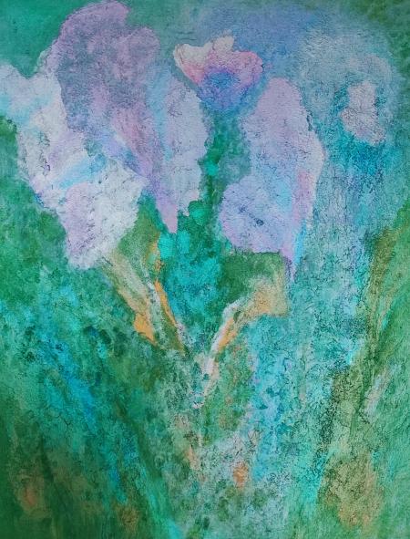 Flowers, 2025, acrilico su tela,  80x100 cm