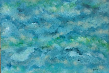 Nuvole, 2024, olio su tela 70 x 50 cm