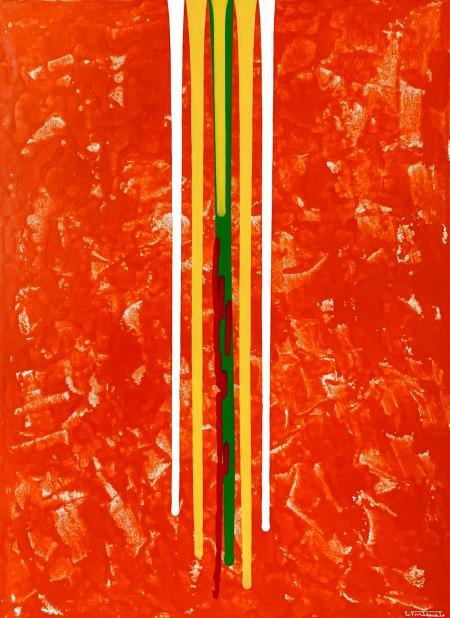 Colate, 2025, smalto acrilico su tela 50 x 70 cm