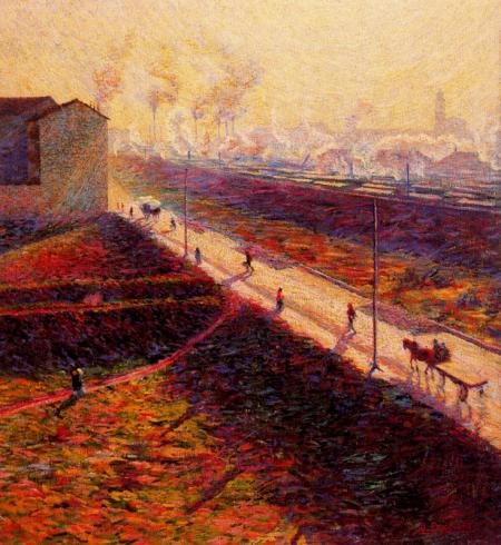 Umberto Boccioni, Il mattino, 1909, olio su tela, 55 x 60
