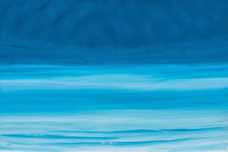 Affido i miei pensieri al mare..., 2024, acrilici su tela, 120 x 80 cm