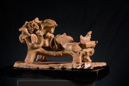 Al crepuscolo, 2002, terracotta patinata 18 x 37 x 22 cm