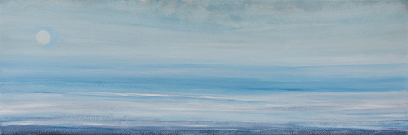 Alba lunare, 2021, acrilici su tela 150 x 50 cm